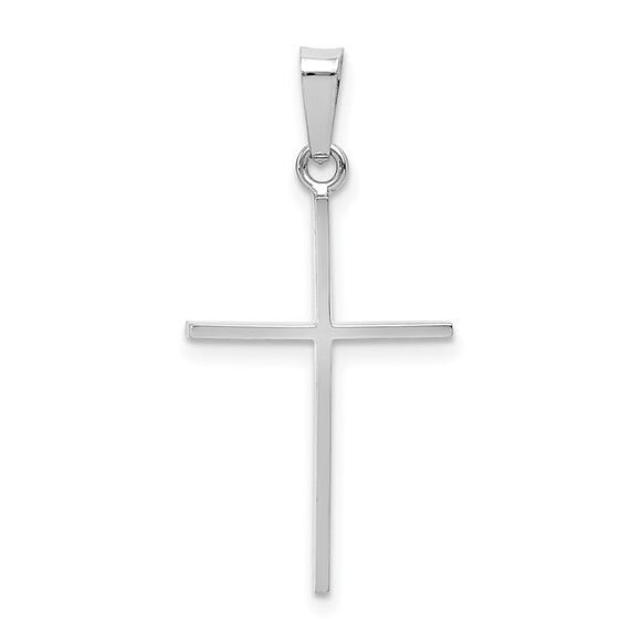 Kazi Luxury 14k White Gold Cross Charm